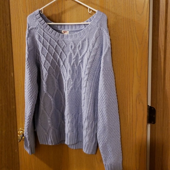 Mossimo Supply Co. Sweaters - Periwinkle cable knit sweater size XXL